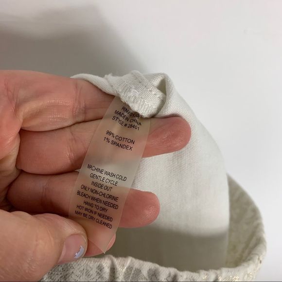 Soft Surroundings Midas Touch Gold/Ivory Leggings - Picture 6 of 8